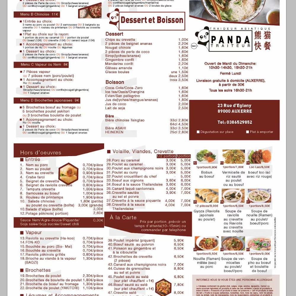 PANDA TRAITEUR - Menu Image 2
